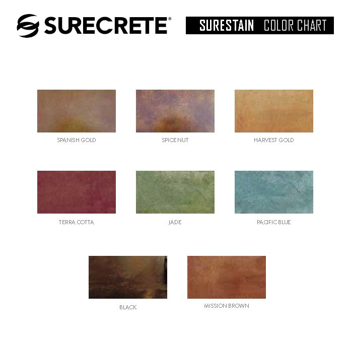 surestain surecrete color chart
