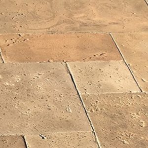 French Versailles Travertine stamp rental by Select Surface Solutions of Orlando, FL