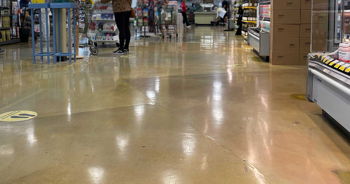 Micro Cement Polished Floor | Whole Foods in Washington